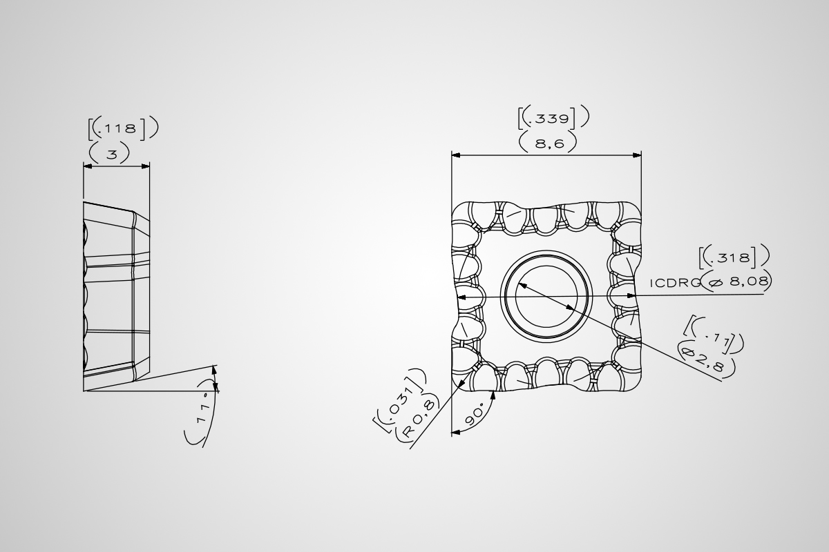 HID, Periphery Carbide Indexable Drill Insert, HL Chip Groove